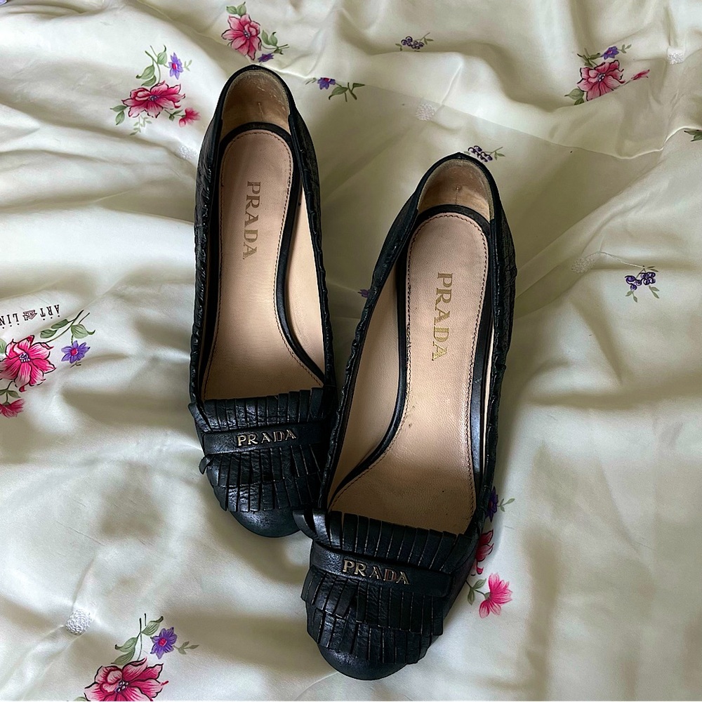 Black Vintage Prada Heels